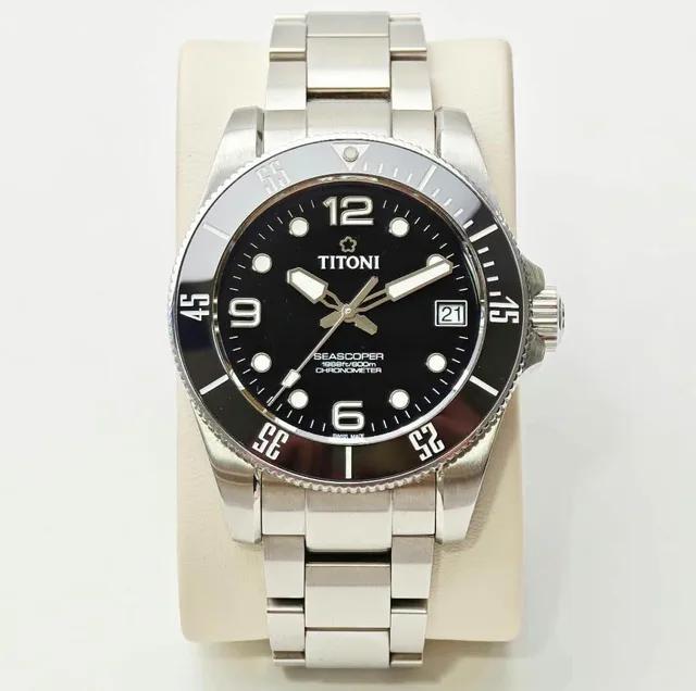 TITONI Seascoper 600 83600 S-BK-256 · ຮູບຈາກໂພສ Facebook · SAIFA Facebook Page